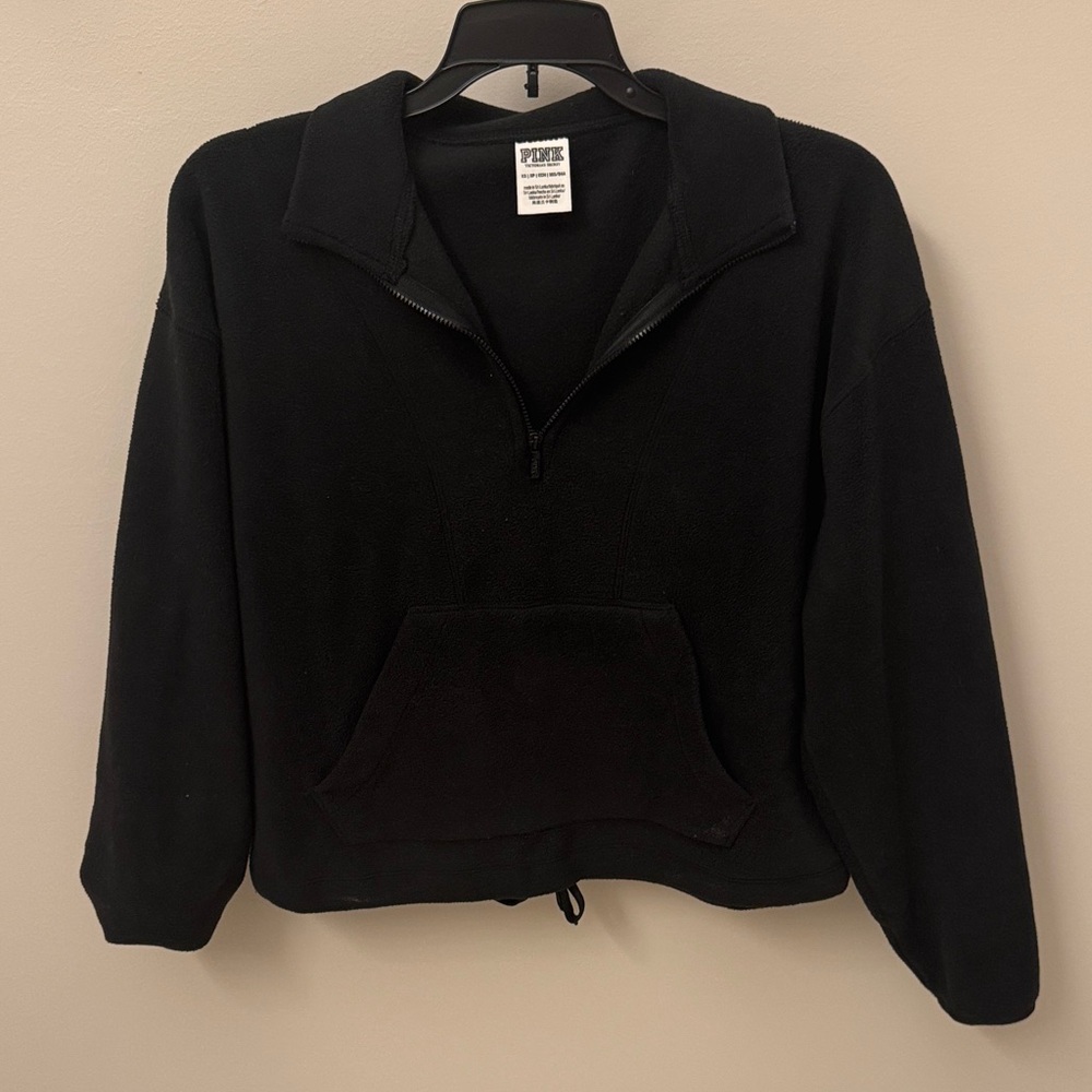 PINK Victoria's Secret Black Fleece Pullover